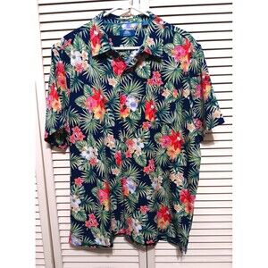 Havana Jim Hawaiian Men's XL Shirt Hibiscus Floral Button Up Tropical